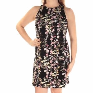 INC Black Floral Shift Dress MD NWT